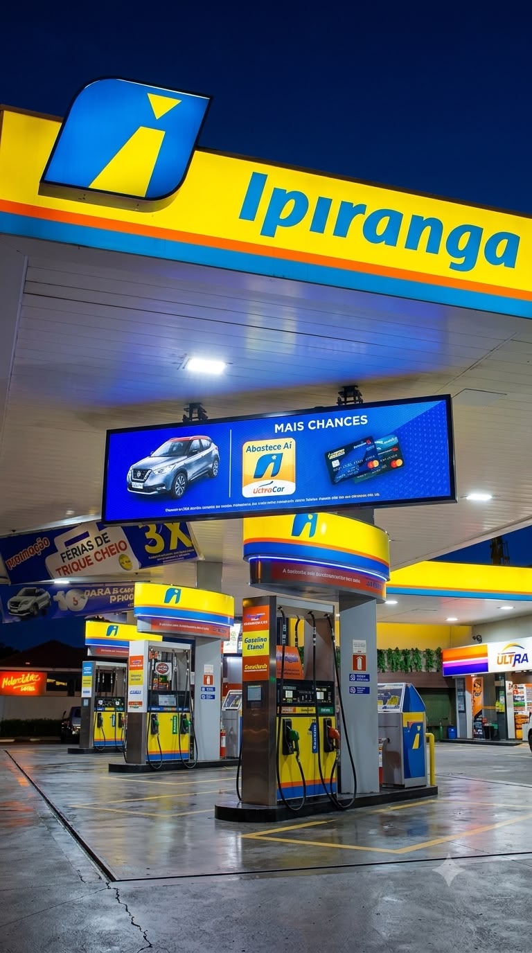 Painel de LED em posto / varejo