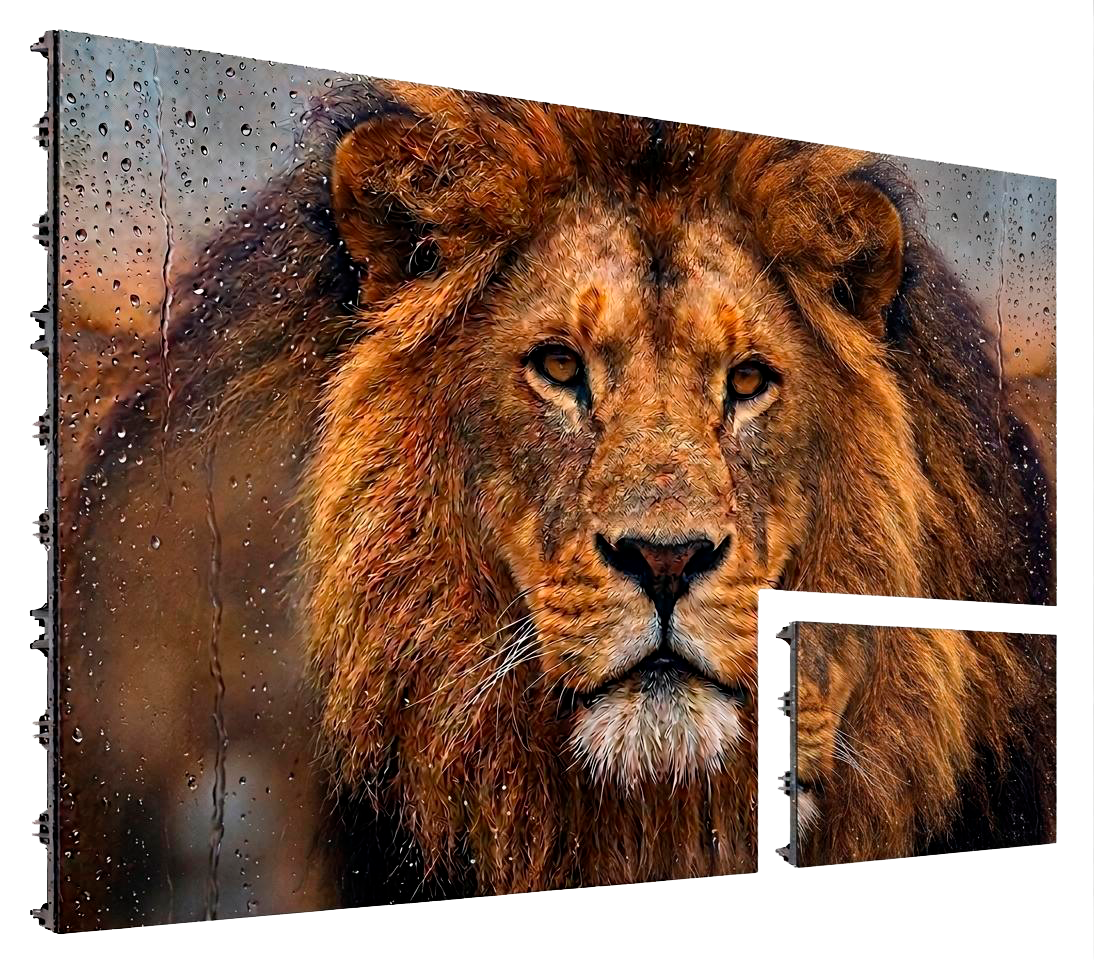 Painel de LED profissional Titanium Tech exibindo imagem em alta definição